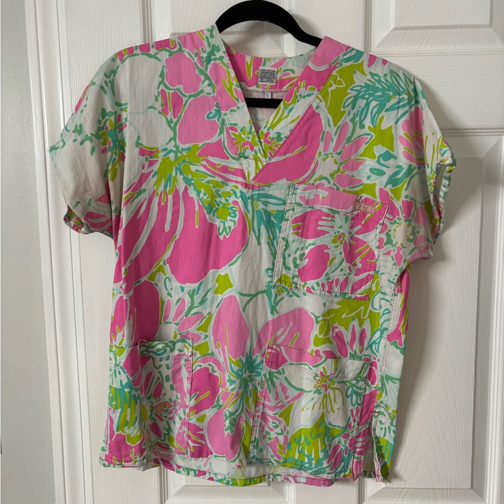 Lilly Pulitzer Scrub Top